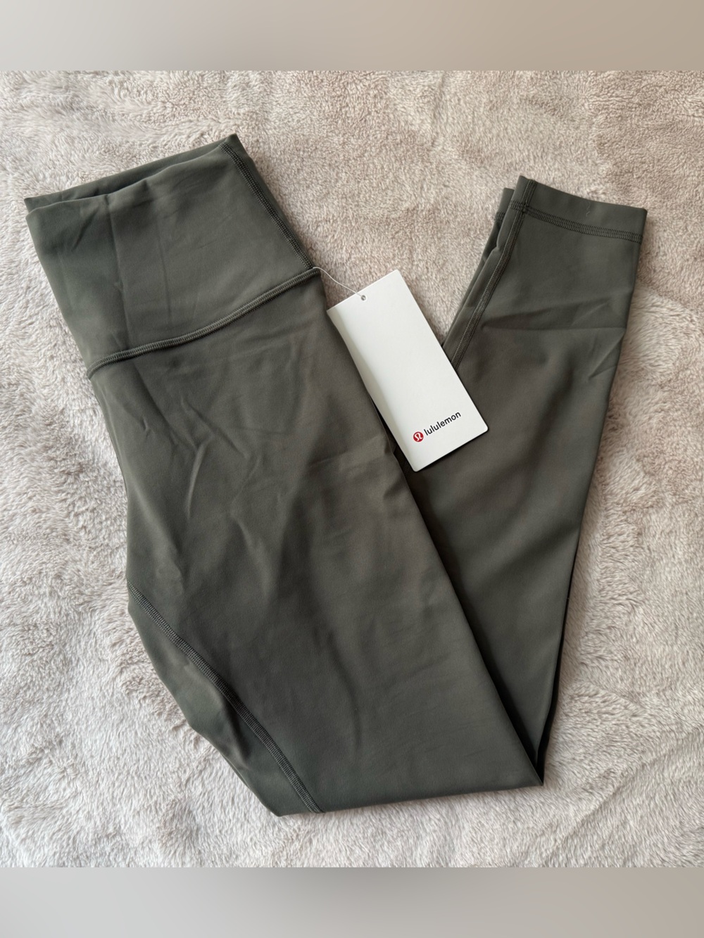 NWT Lululemon Wunder Train HR Tight 28” Army Green Size 8